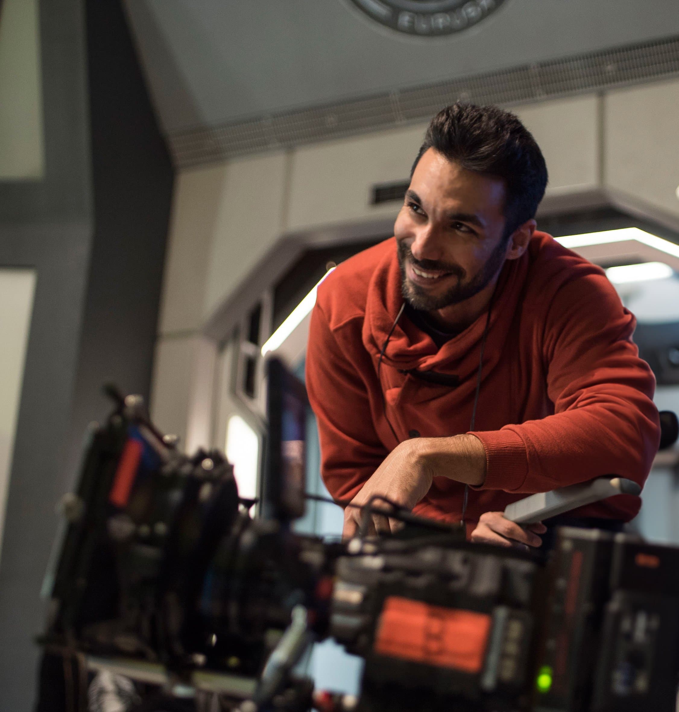 Amir Reichart am Filmset